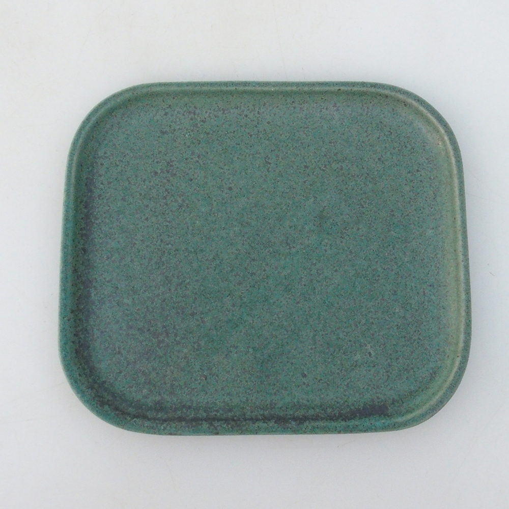 Keramická podmiska H38 -12 x 11 x 1 cm - zelená