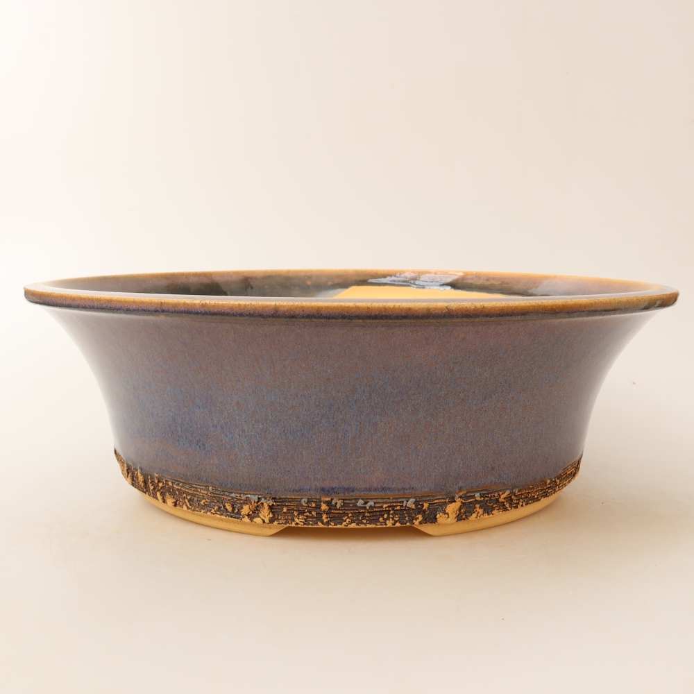 Keramická miska na bonsaje 29,5 x 29,5 x 9,5 cm, farba modrá