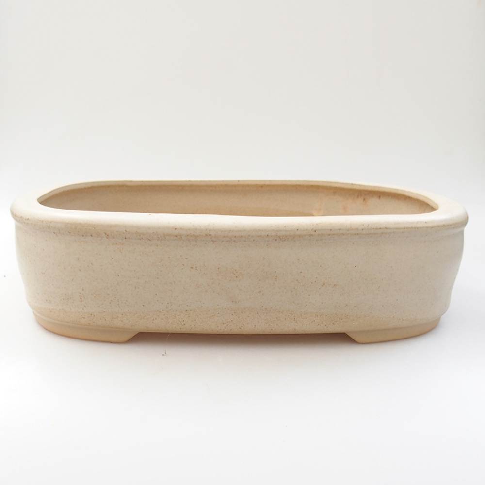 Keramická bonsai miska 31,5 x 26 x 8  cm, farba béžová