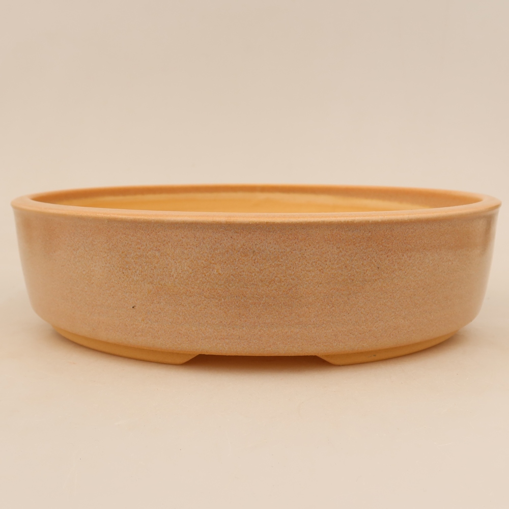Keramická miska na bonsaje 26 x 26 x 6,5 cm, farba béžová
