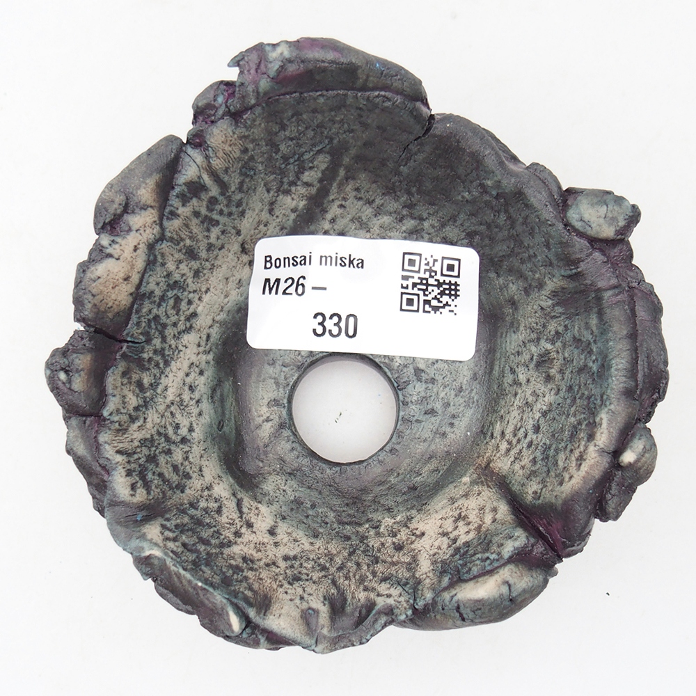 Keramická mušľa 9 x 8,5 x 4,5 cm , farba fialová