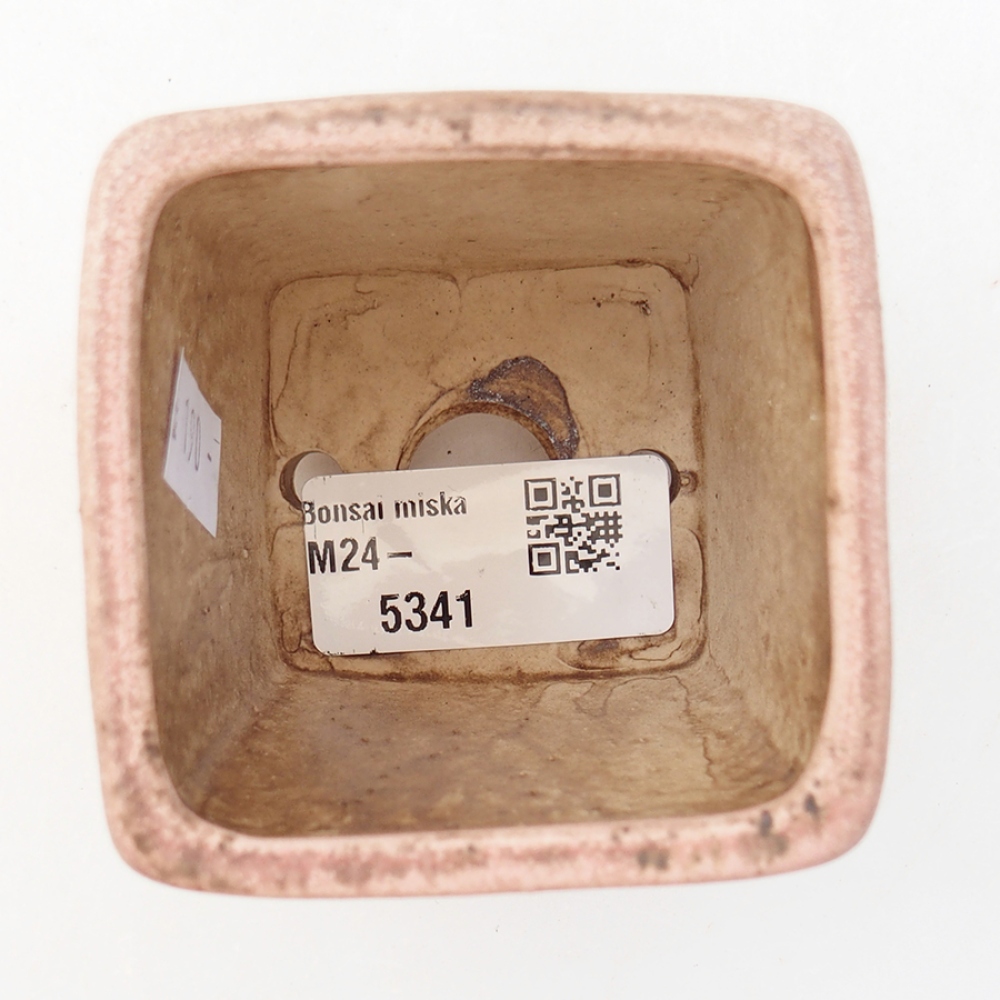 Keramická bonsai miska 6,5 x 6,5 x 7 cm, farba ružová