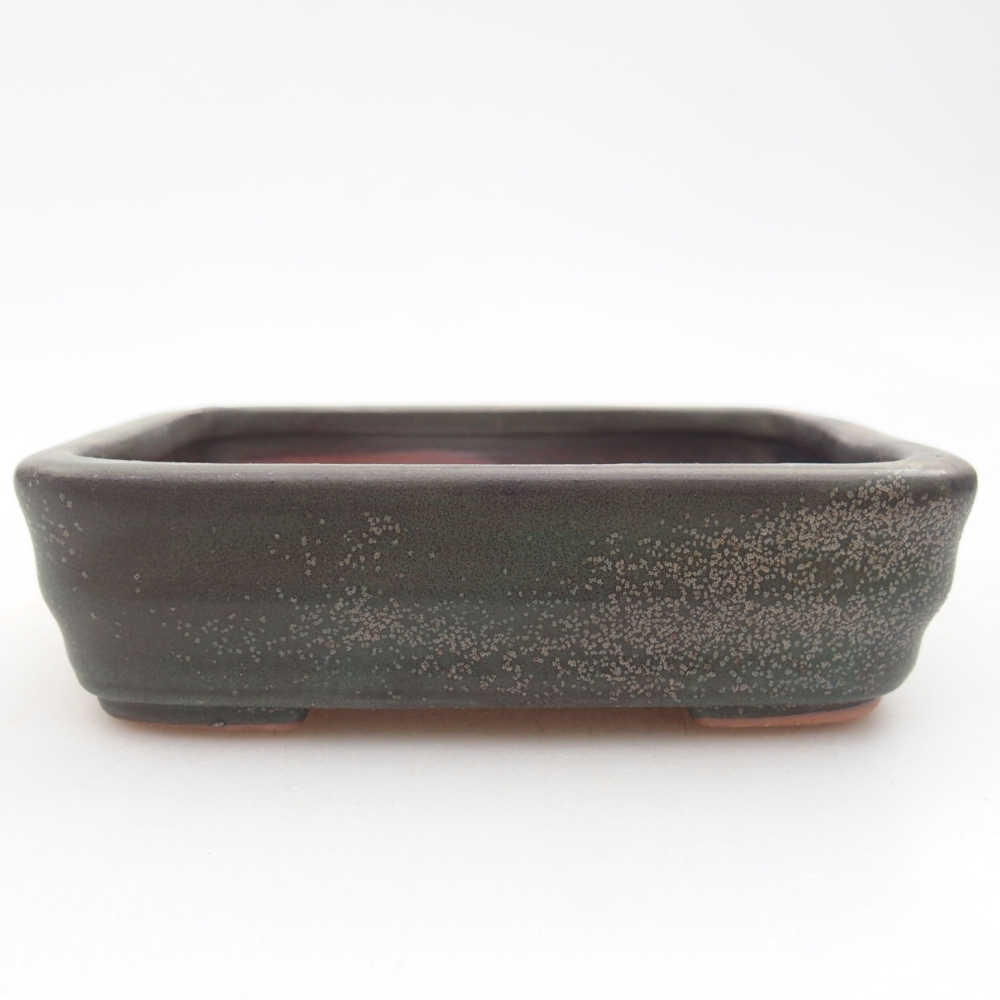 Keramická miska na bonsaje 11 x 8 x 3 cm, sivá