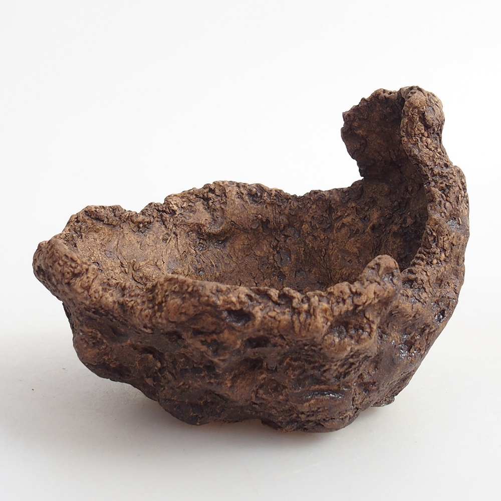 Keramická mušľa 9,5 x 9 x 8,5 cm , farba hnedá