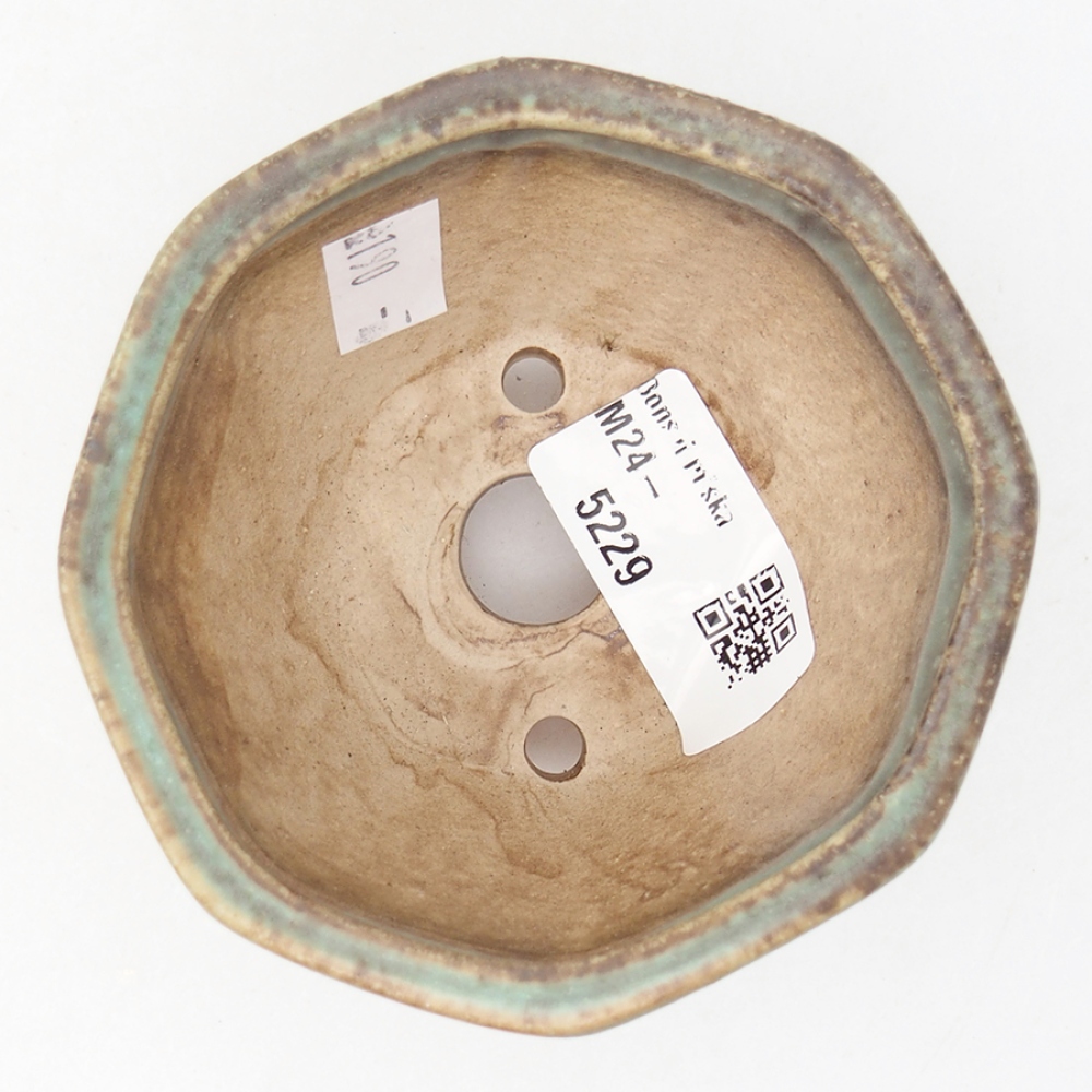 Keramická bonsai miska 8,5 x 8,5 x 6 cm, farba zelená