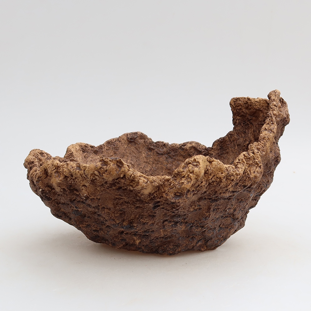 Keramická škrupina 19,5 x 16 x 13 cm, farba hnedá