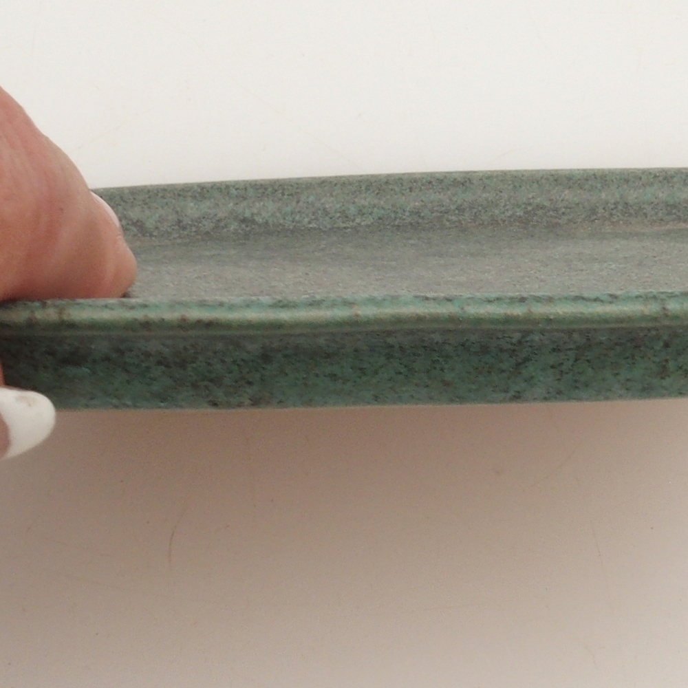 Keramická podmiska H11 - 11,5 x 9,5 x 1 cm - zelená