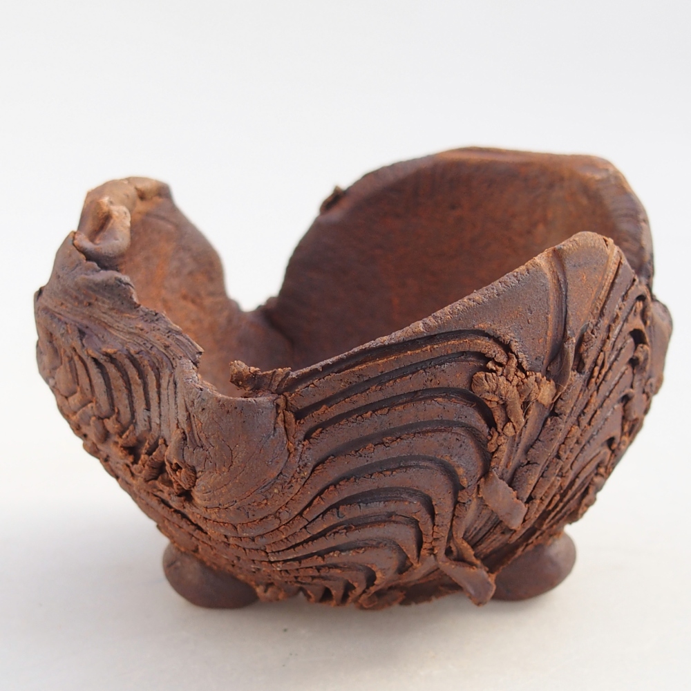 Keramická mušľa 8,5 x 8,5 x 6,5 cm , farba hnedá