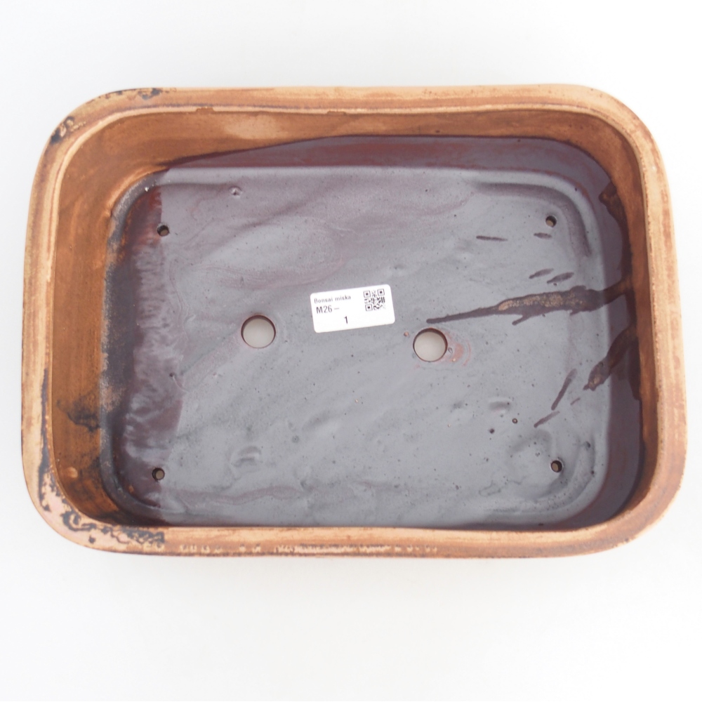 Keramická miska na bonsaje 28,5 x 21 x 7,5 cm, ružová