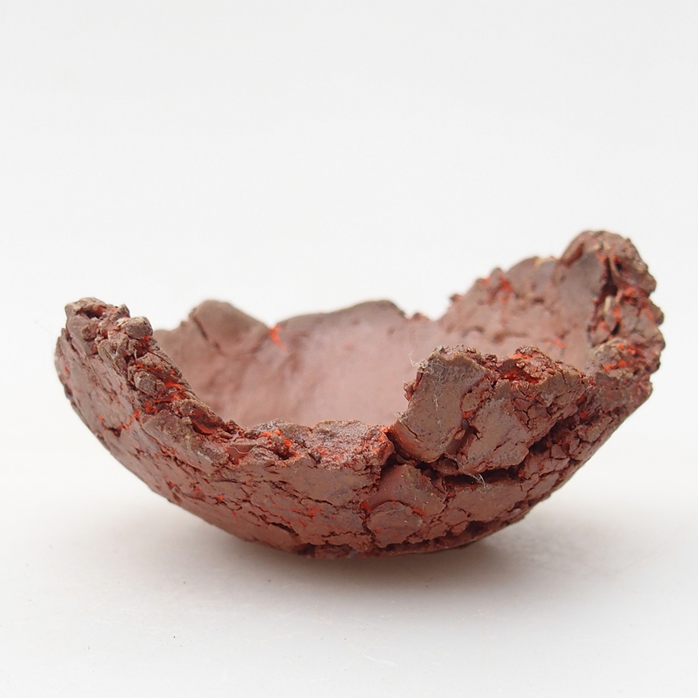 Keramická mušľa 7 x 7 x 4 cm , farba oranžová