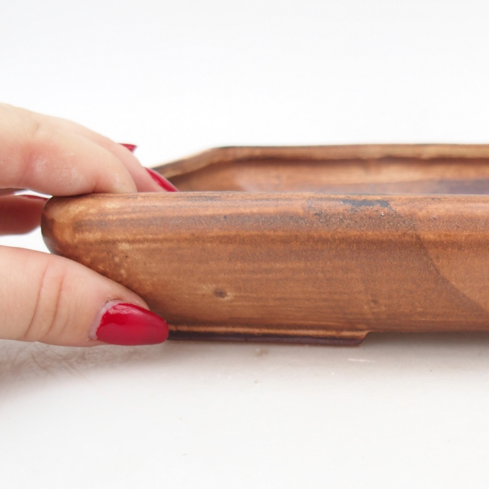 Keramická miska na bonsaje 24 x 17,5 x 4 cm, ružová