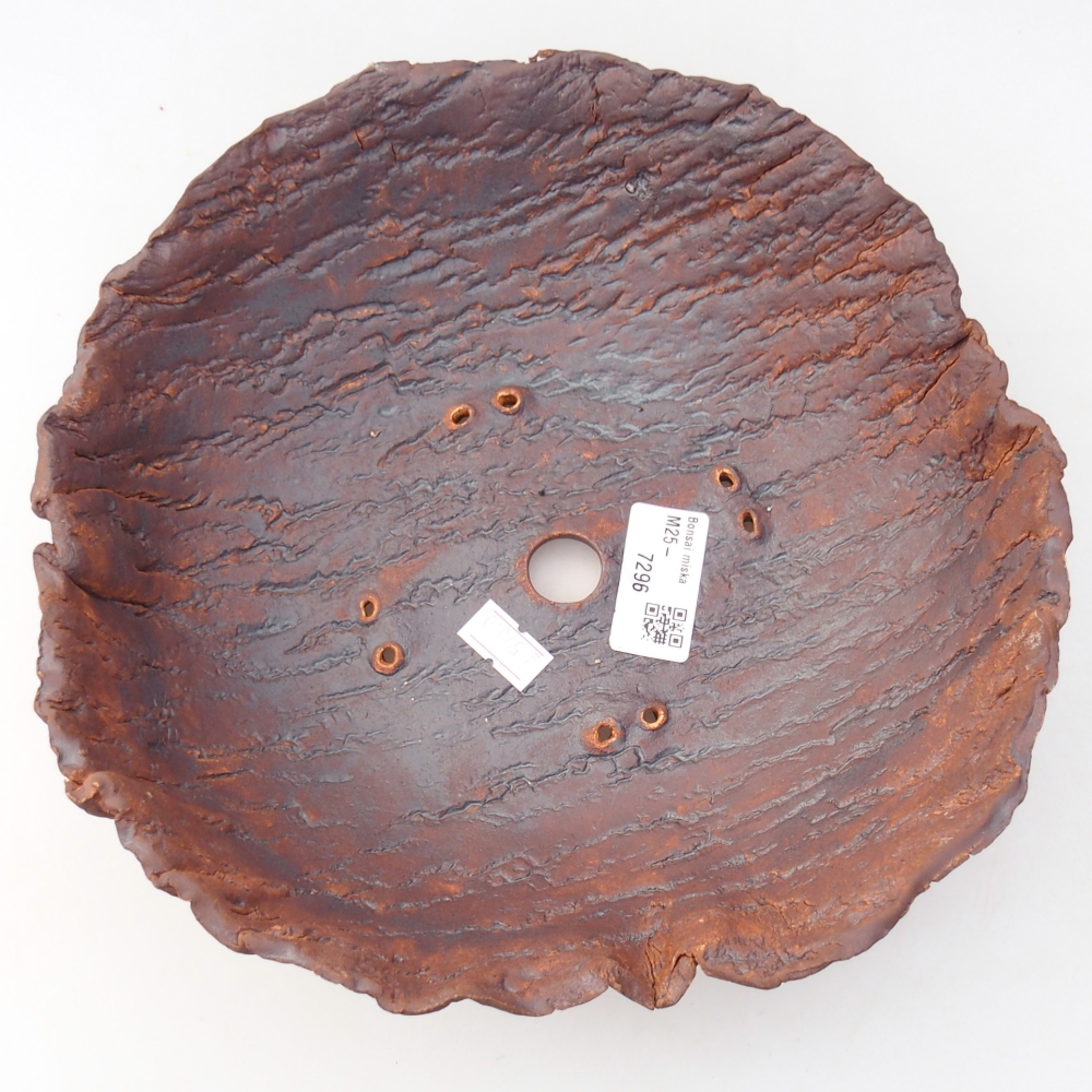 Keramická mušľa 23 x 23 x 7 cm , farba hnedá