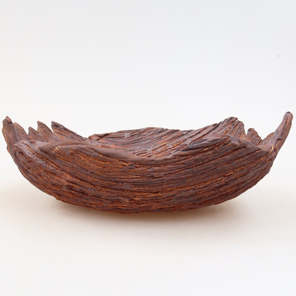 Keramická škrupina  20 x 17 x 7,5 cm, farba hnedá