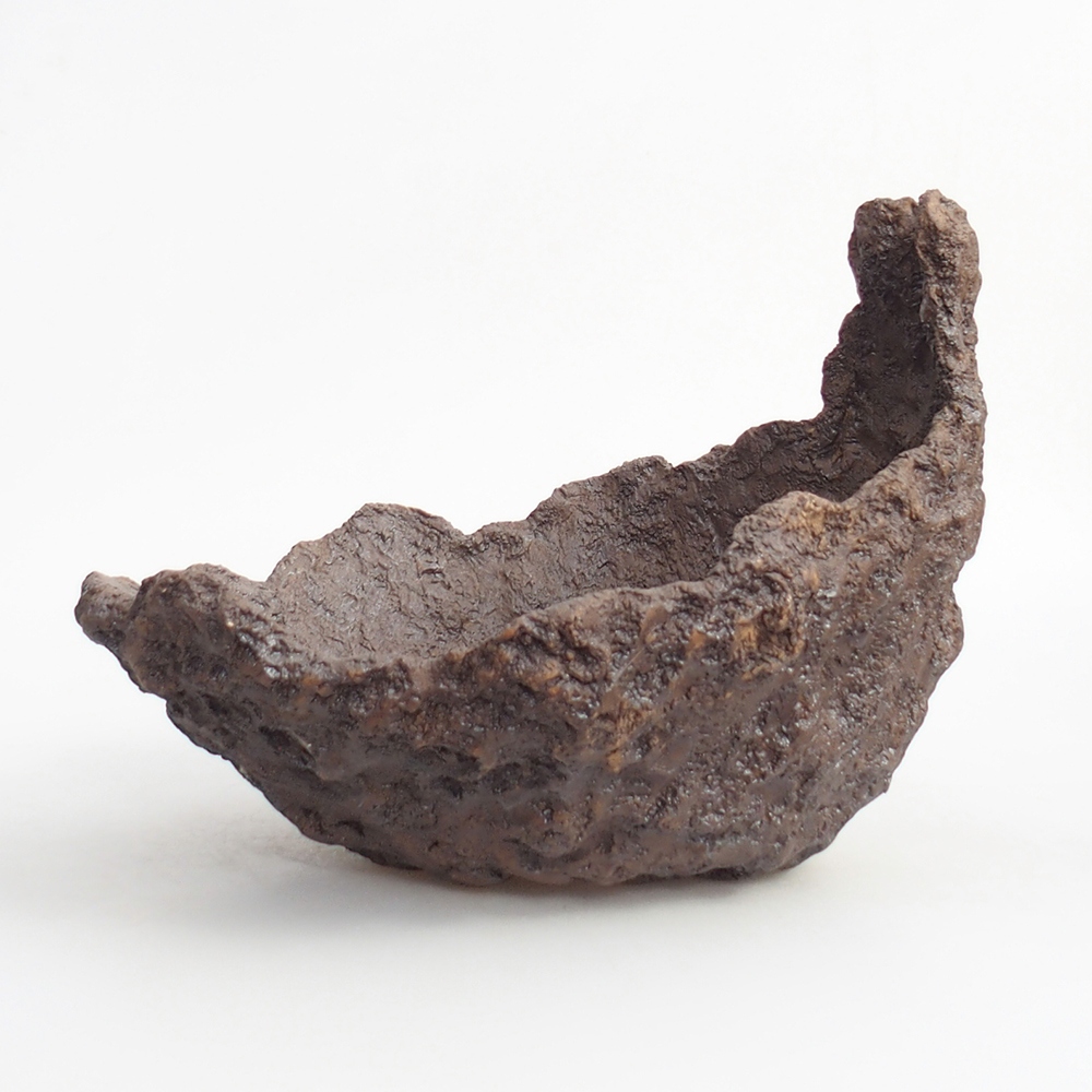 Keramická mušľa 19 x 15 x 14 cm , farba hnedá