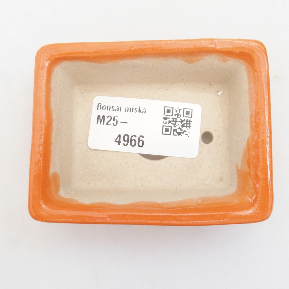 Mini bonsai miska 7,5 x 6 x 2,5 cm, farba oranžová