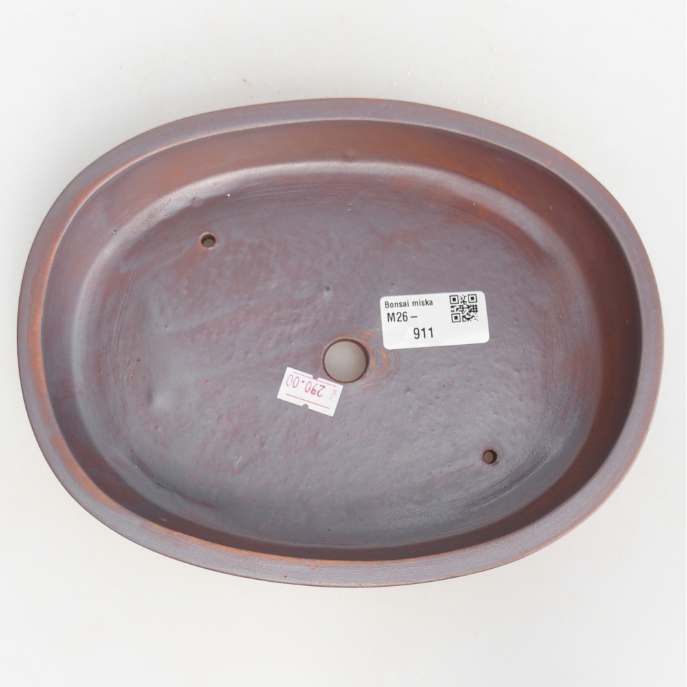 Keramická bonsajová miska 22 x 17 x 4 cm, farba kovu
