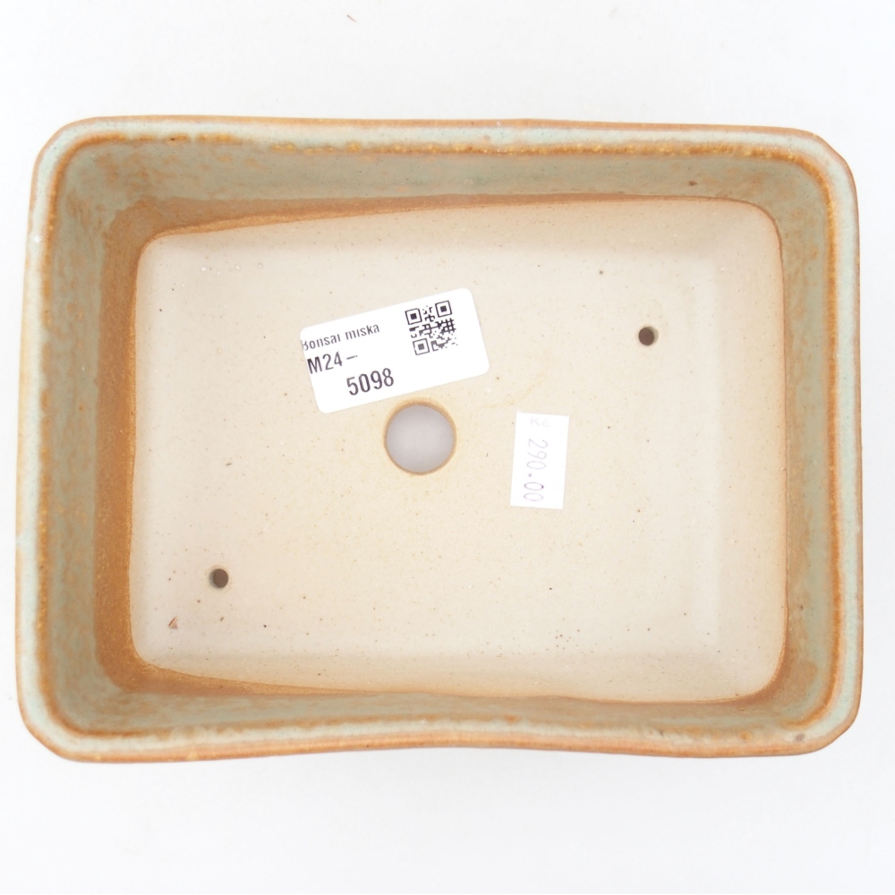 Keramická bonsai miska 16 x 12 x 6 cm, farba zelená