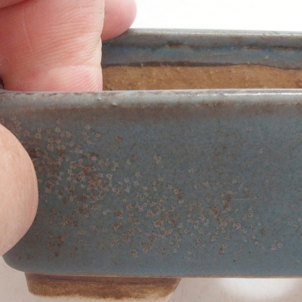 Keramická bonsai miska 9,5 x 8 x 3,5 cm, farba modra