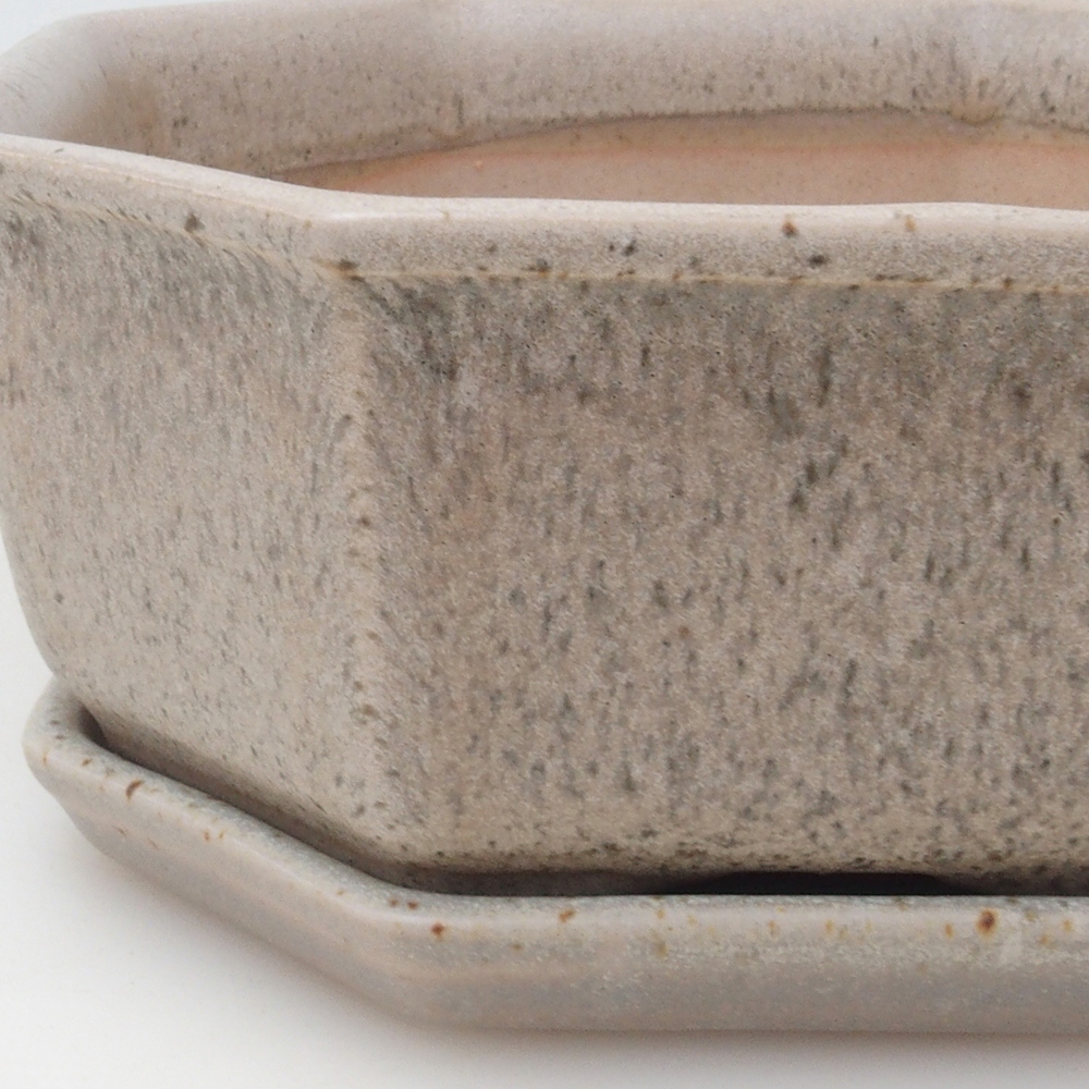 Bonsai miska + podmiska H01 - 12x9x5 cm