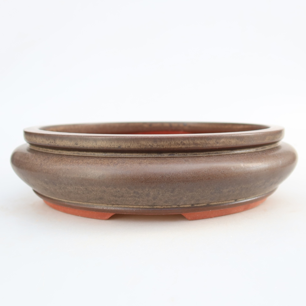 Keramická miska  23,5 x 23,5 x 7 cm, farba hnedá