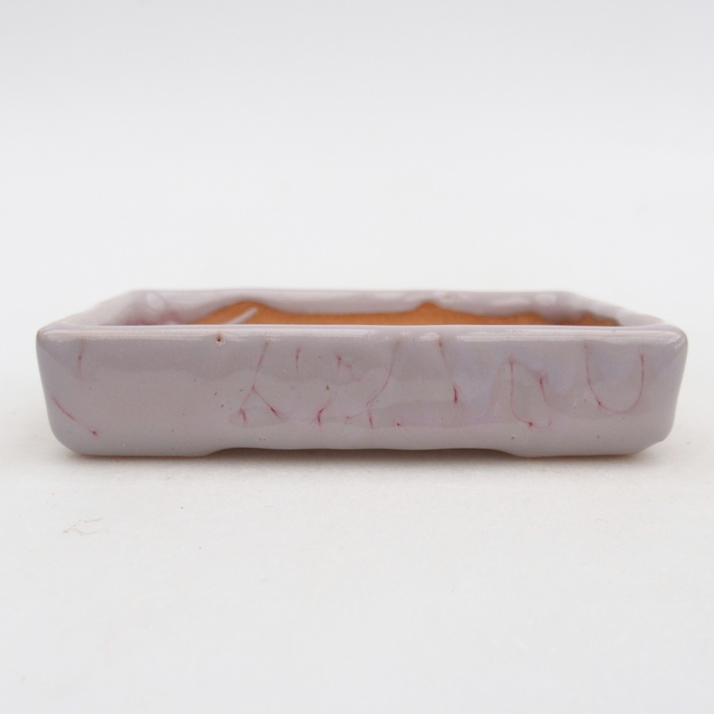 Keramická miska na bonsaje 10,5 x 7 x 2 cm, ružová