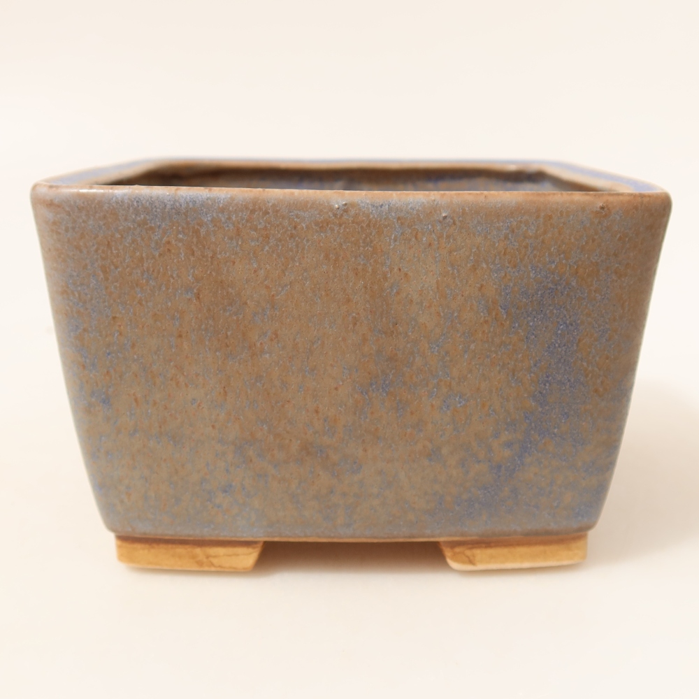 Keramická miska na bonsai 13 x 13 x 8 cm, farba modrá