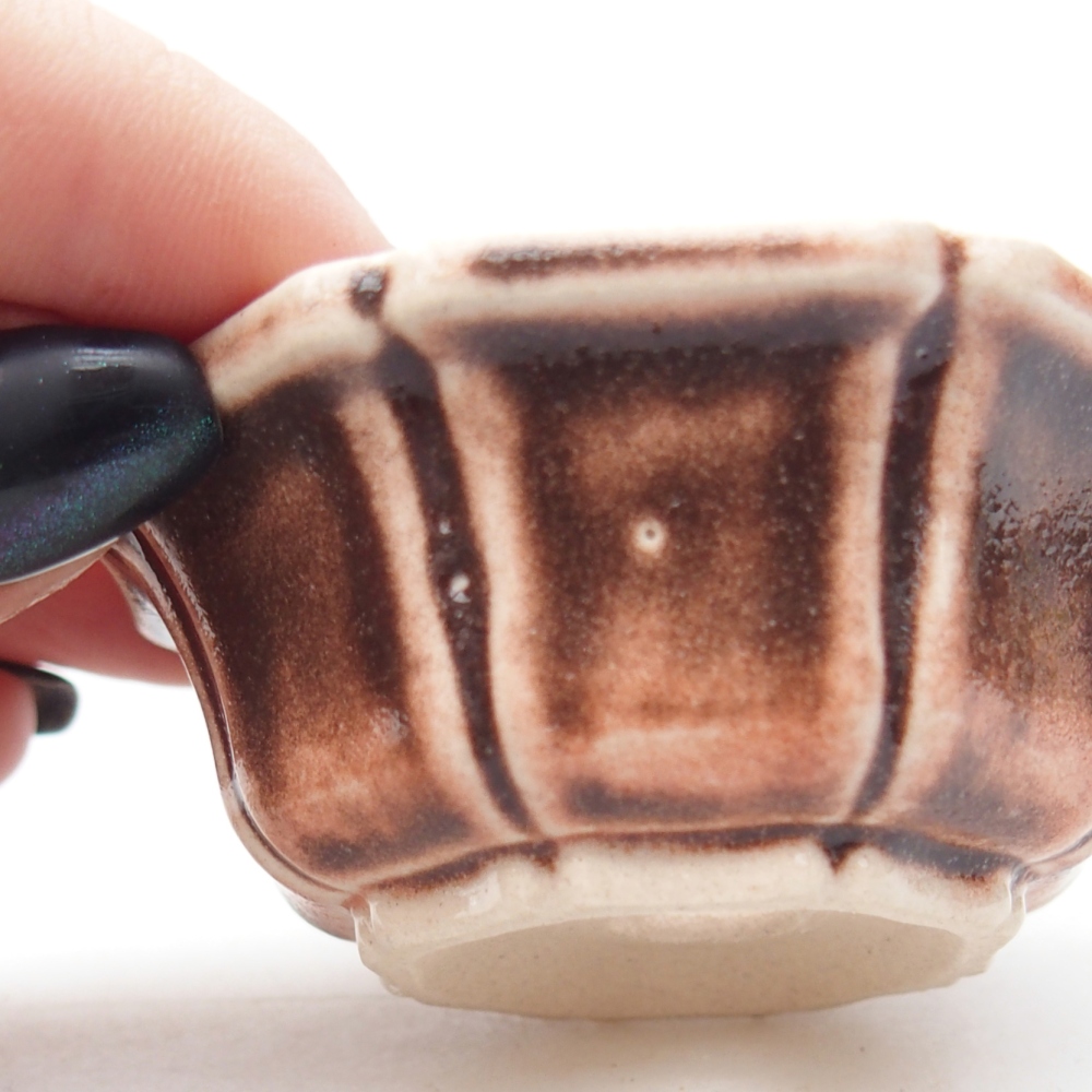 Mini bonsajová miska 6 x 6 x 3 cm, ružová