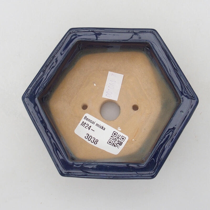 Keramická bonsai miska 10,5 x 10 x 4 cm, farba modrá