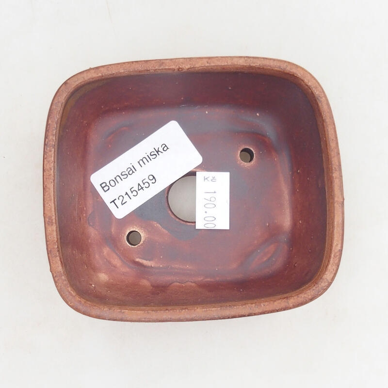 Keramická bonsai miska 10 x 8,5 x 4 cm, farba hnedá