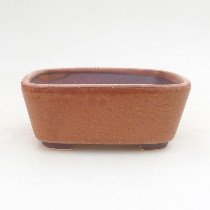 Keramická bonsai miska 10 x 8,5 x 4 cm, farba hnedá
