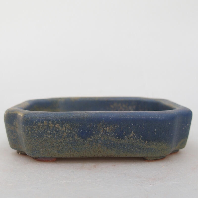 Keramická bonsai miska 10 x 8 x 2 cm, farba modrá