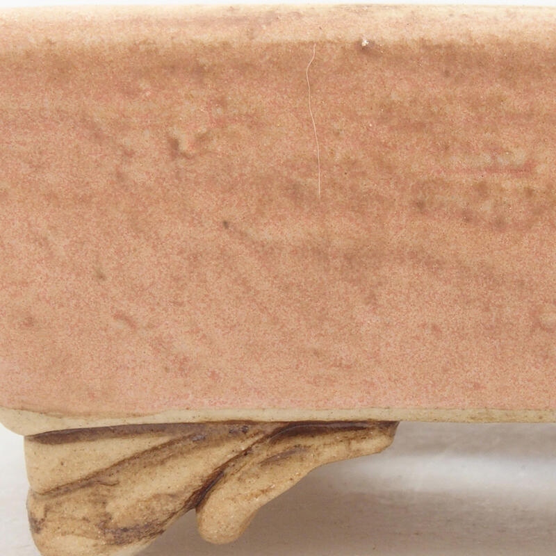 Keramická bonsai miska 10 x 8 x 3,5 cm, farba ružová