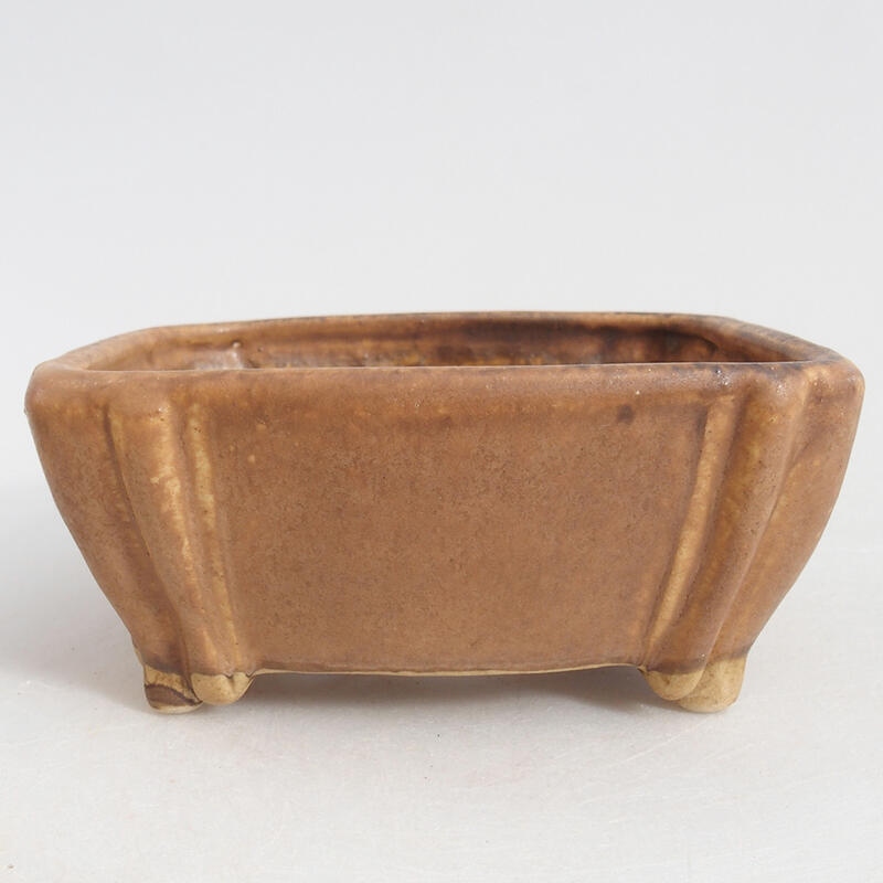 Keramická bonsai miska 10 x 9 x 4,5 cm, farba hnedá