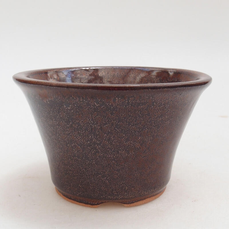 Keramická bonsai miska 11 x 11 x 7 cm, farba hnedá