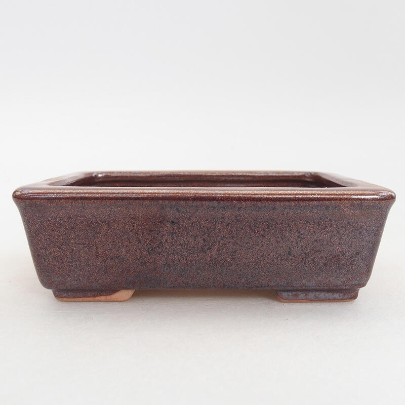 Keramická bonsai miska 11 x 8,5 x 3,5 cm, farba hnedá