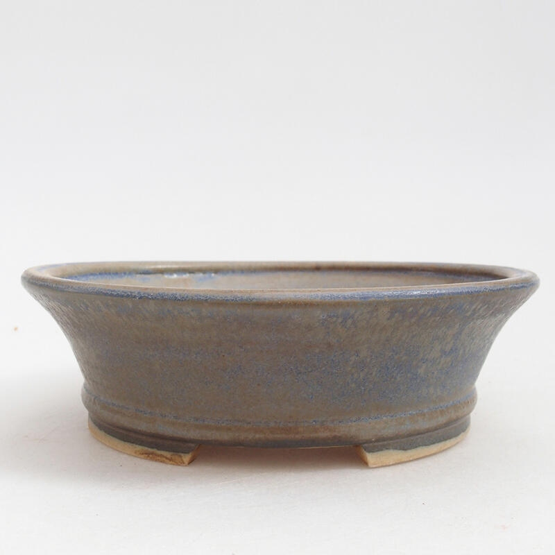 Keramická bonsai miska 12,5 x 11,5 x 4 cm, farba modrá