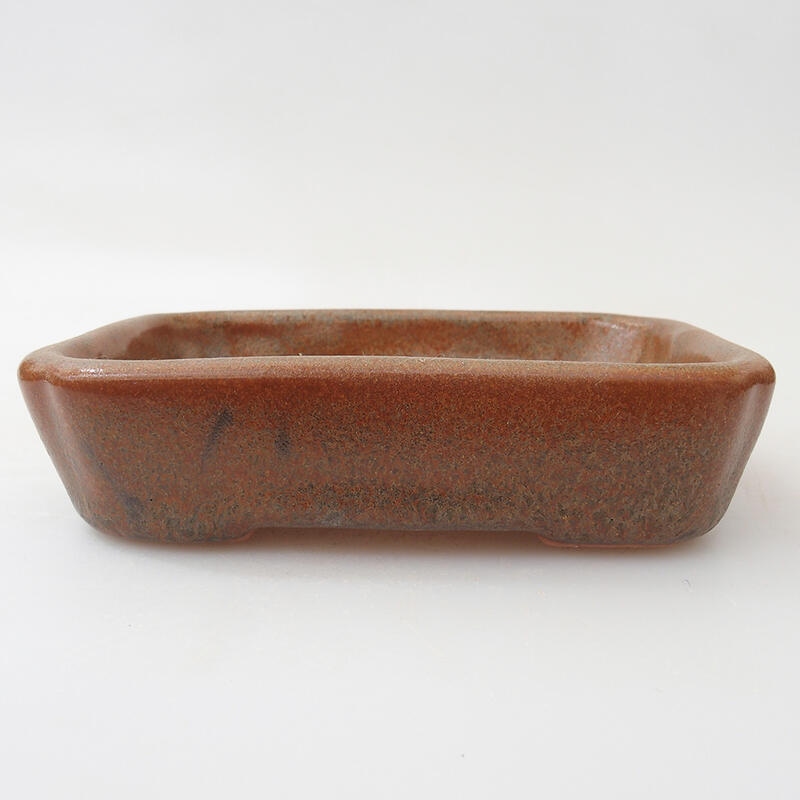 Keramická bonsai miska 12 x 9 x 3 cm, farba hnedá