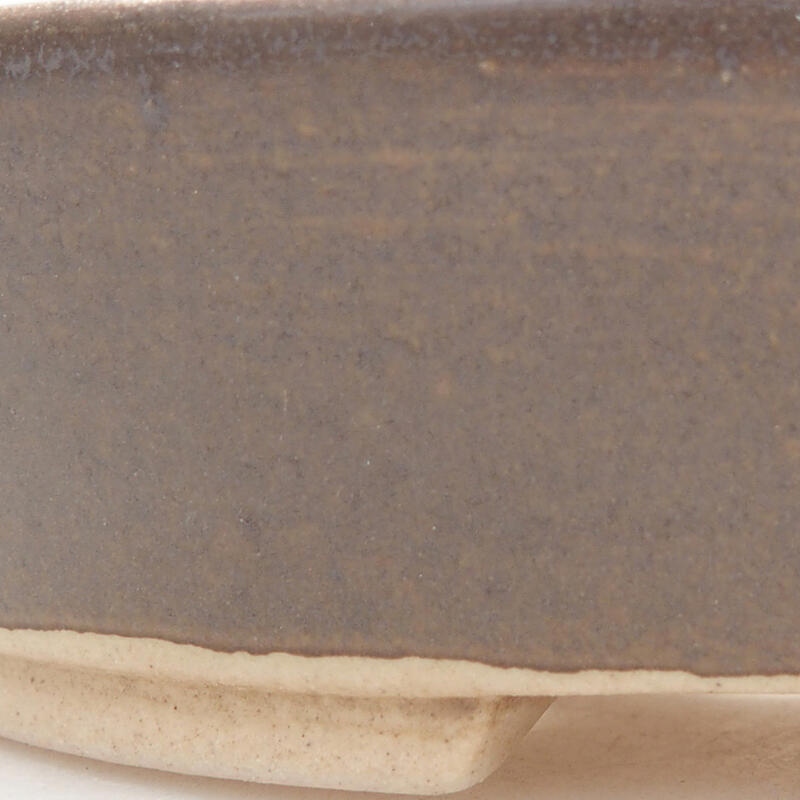 Keramická bonsai miska 13 x 11 x 3,5 cm, farba hnedá