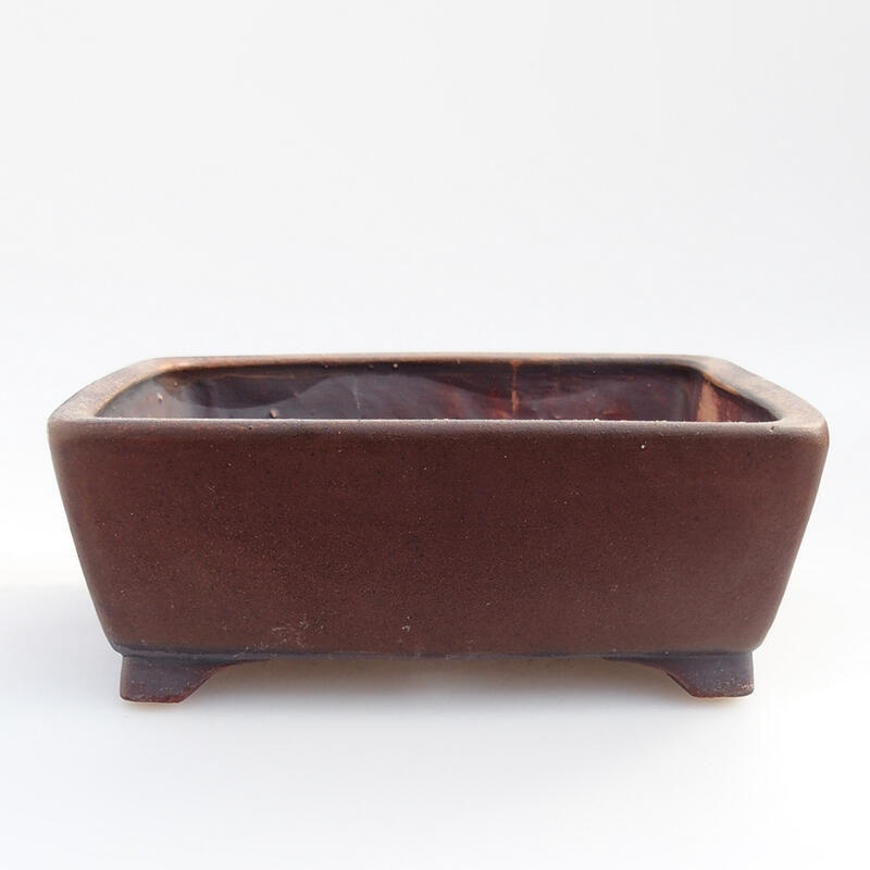 Keramická bonsai miska 13 x 11 x 5 cm, farba hnedá