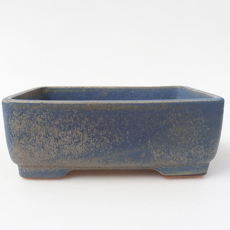 Keramická bonsai miska 15 x 12 x 5,5 cm, farba modrá