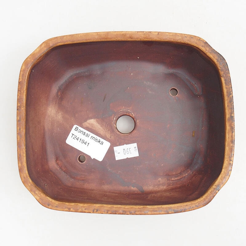 Keramická bonsai miska 17,5 x 14,5 x 5,5 cm, farba hnedá
