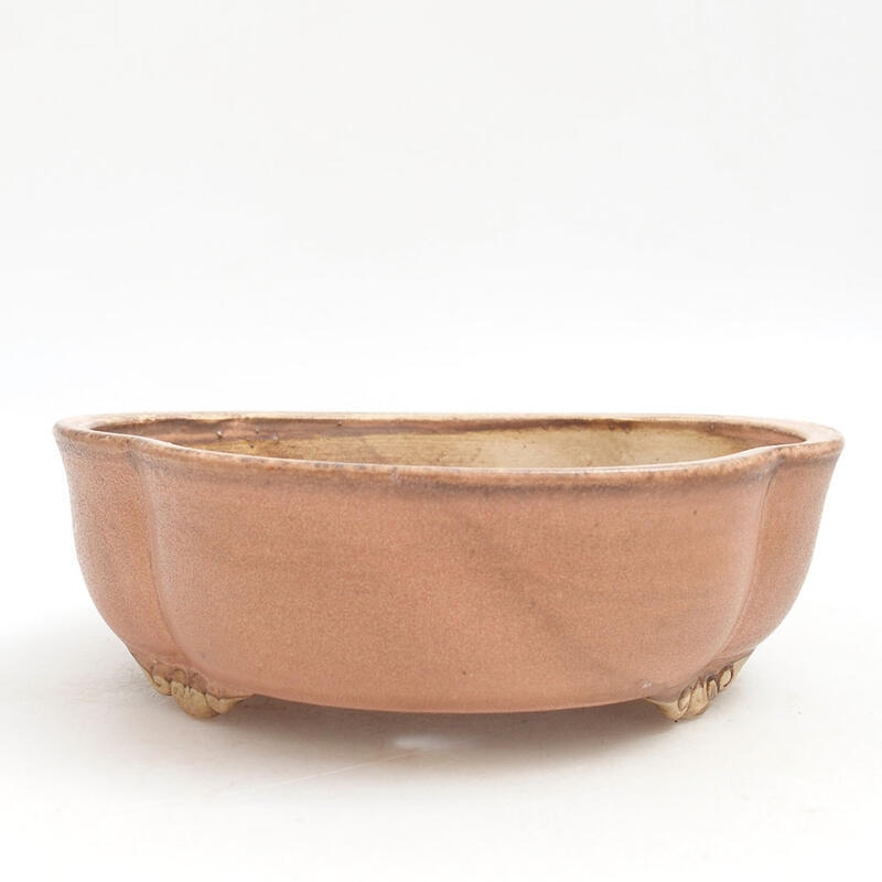 Keramická bonsai miska 17,5 x 15 x 5,5 cm, farba ružová