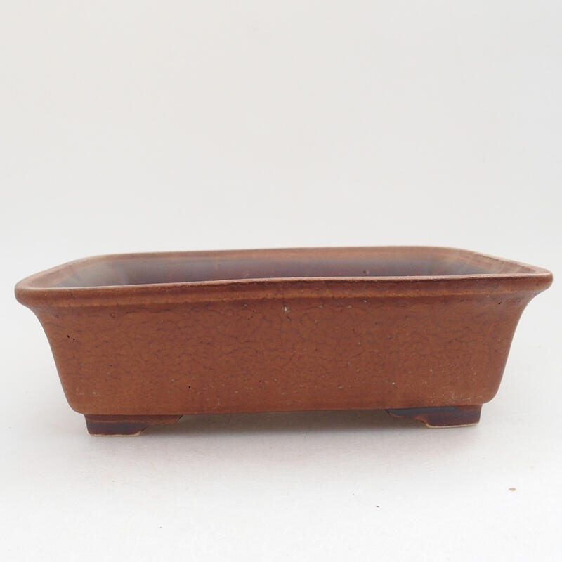 Keramická bonsai miska 18 x 14 x 5,5 cm, farba hnedá