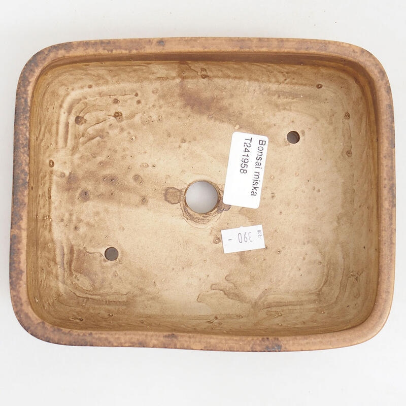 Keramická bonsai miska 18 x 15 x 4,5 cm, farba hnedá