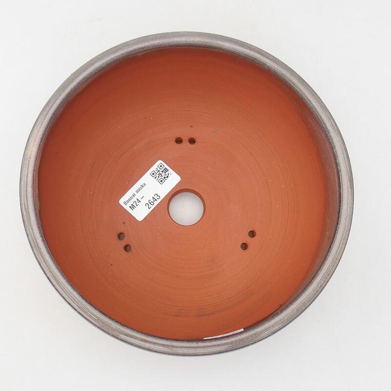 Keramická bonsai miska 18 x 18 x 7 cm, farba šedá