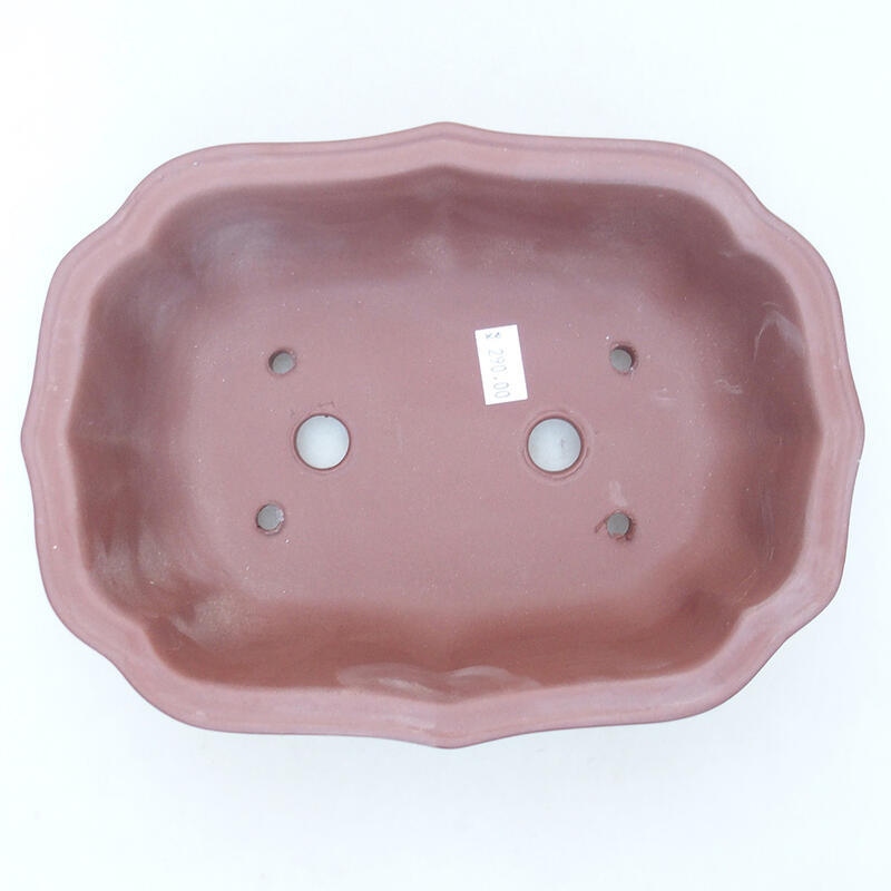 Keramická bonsai miska 21 x 15,5 x 7 cm, farba hnedá