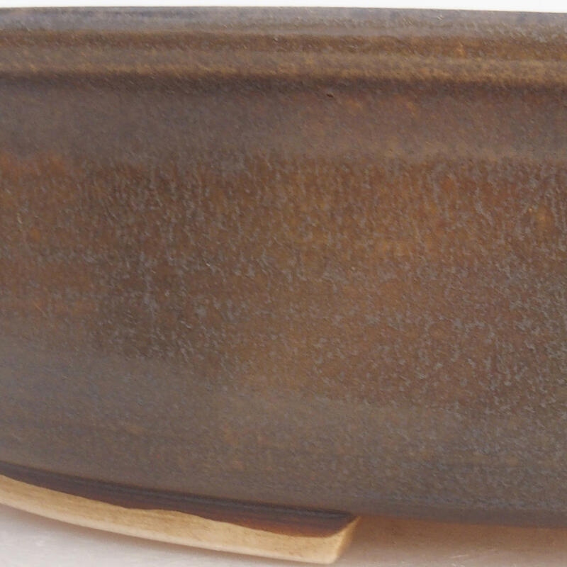 Keramická bonsai miska 32 x 28 x 7,5 cm, farba hnedá