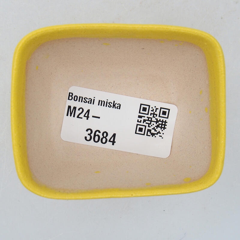 Keramická bonsai miska 6 x 5 x 3 cm, farba žltá