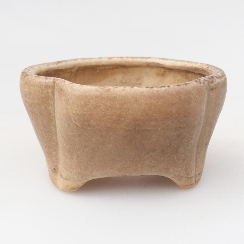 Keramická bonsai miska 7,5 x 7 x 3 cm, farba hnedá