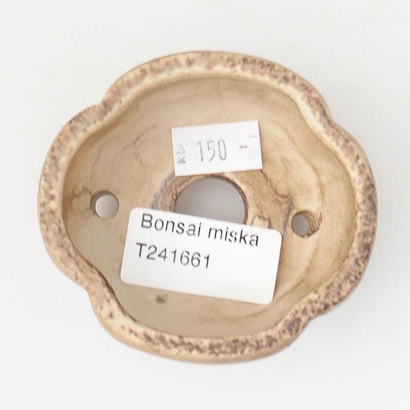 Keramická bonsai miska 7,5 x 7 x 3 cm, farba hnedá